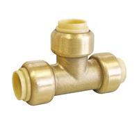 SOMATHERM FOR YOU 3540730014047 TEE PushFit 12 Brass T-Piece Equal for Copper Pipes or RIP or Multi-Layered Ø12 Clip, Klein