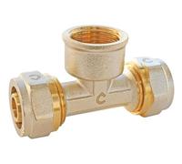 SOMATHERM FOR YOU 3540733773361 TE Center COMPR 20x15 / 21X20 Compression T-Piece Ø20 Multilayer Composite Pipe-Female Centre 15/21, None