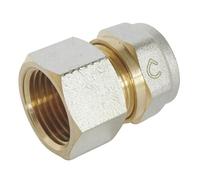 SOMATHERM FOR YOU - / 3717-16-15 Compression Straight Fitting for Ø16 Multilayer Pipe - Female 15/21 (1/2 Inch)