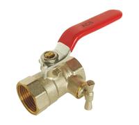 SOMATHERM FOR YOU 373-26A Double Flush Ball Valve Female 26/34-Reversible Flat Handle-Standard Pass, Grey