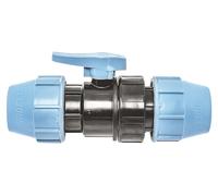 SOMATHERM FOR YOU ///3741-26L Double Female 26/34 Screw Ball Valve Plastic, Grey