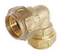 SOMATHERM FOR YOU 854-20 Equal Brass Elbow for PE Tube D20-External Clamping, Grey