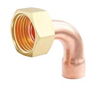 SOMATHERM for You, Copper Elbow Fitting Ø12 for Welding and 12/17 Turning Nut for Plumbing, Ideal for Sanitary Water Systems and Heating Standard