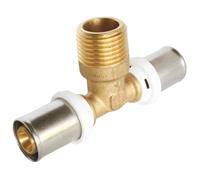 SOMATHERM for You, Crimping Tee for Multilayer Tube Diameter 20 Male 15/21 - Easy and Quick Connection, Compatible with U, H, TH Profiles - Standard NF 545 - Waterproof Safety