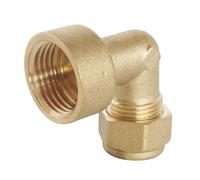 SOMATHERM for You, Female Compression Fitting Angled 15/21 for PER Tube Ø12 - Quick and Easy Installation - ACS Standard - Max Pressure 10 bar - Temperature from 5°C to 90°C