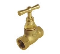 SOMATHERM FOR YOU - FF12/17 Double Screw Off Valve - stem Head - raw Brass