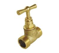 SOMATHERM FOR YOU - MM12/17 Double Screw Off Valve - stem Head - raw Brass