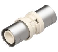 SOMATHERM FOR YOU, Press Fitting Multilayer PPSU, Straight Equal Sleeve, Heat Resistant up to 134 °C, Easy Installation with Window for Control, Diameter 20