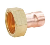 SOMATHERM FOR YOU - Soldering Copper Fitting - Diameter 12 Straight Coupling Nut Rotating Brass 15/21
