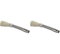 SOMATHERM FOR YOU, Universal Flexible Jet Breaker with Rubber Tip Suction Cup Fits All Tap Spouts, Ideal for Hot and Cold Water, Grey/Silver (Pack of 2)