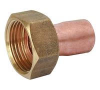 Somatherm S358-14-15 Coupling 2 Pieces Straight Copper Diameter 14 / Nut 15/21 (x10), Grey