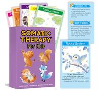 Somatic Therapy Cards for Kids, 52 Emotional Regulation Exercises Mindfulness, Calm, Focus & Coping Skills Therapy Tools for Home, School, Calm Down Corner Ages 5-12
