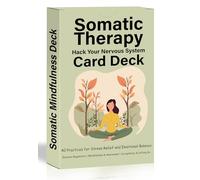 Somatic Therapy Hack Your Nervous System Card Deck - 40 Meditation Mindfulness Breath Cards with Simple Practices, Coping Skills Cards for Nervous System Regulation to Relieve Stress - 3.9”x5.9”