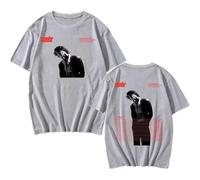 Sombr The Late Nights & Young Romance Tour 2025 T-Shirt, Short Sleeve Tops Tee for Women Men,Grey,XS