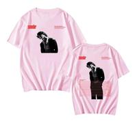 Sombr The Late Nights & Young Romance Tour 2025 T-Shirt, Short Sleeve Tops Tee for Women Men,Pink,XS