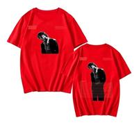 Sombr The Late Nights & Young Romance Tour 2025 T-Shirt, Short Sleeve Tops Tee for Women Men,Red,XXL