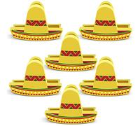 Sombrero Chip Clips, 6 Set Bag Clips, Tight Food Saver, Snack Bag Sealer, Air Tight Seal Grip for Food Storage, Chip Clip Bag Clip Food Clips, Fun Mini Sombrero Hats, Multipurpose Bread & Snack Bags