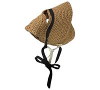 Sombrero Hat for Dogs, Summer Hat for Cats, Sun Hat for Small Pets, Straw Material Lightweight Design for Puppies Small Dogs Outdoor Travel