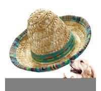 Sombrero Party Hats, Woven Mexican Sombrero, Wide-Brim Headband for Outdoor Costume Celebrations Pet Children Dog Birthday Kids