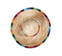 Sombrero Pet Hat - Adjustable Dog Hat Cat Hat Costume | Funny Mexican Fiesta Hat with Adjustable Straps Party Supplies for Dog Straw Hat, Colorful Pet Accessories for Fe
