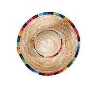 Sombrero Pet Hat - Adjustable Mexican Straw Hat For Dogs, Cute Fiesta Party Costume | Safety Material Small Pet Headwear For Dog Birthday Outfit, Fun De Accessories, Puppy Dress Up Supplies