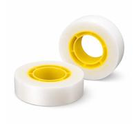 SOMCO - Pack of 2 Magic Tape Refill Rolls - 19 mm x 33 m - Matte Invisible Tape Refills - Clear Sticky Tape Adhesive Strips - Suitable for Office, Labelling, Packing and Sealing