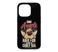 Some Angels Have Fur Curly Tail Pug Memorial Case for iPhone 13 Pro