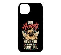 Some Angels Have Fur Curly Tail Pug Memorial Case for iPhone 14 Plus