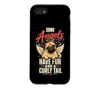 Some Angels Have Fur Curly Tail Pug Memorial Case for iPhone SE (2020) / 7/8