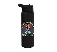 Some Assembly Required Funny Amputee Humor Stainless Steel Insulated Water Bottle