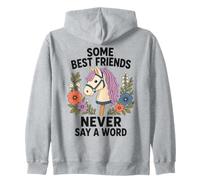 Some Best Friends Never Say A Word Hobby Horsing Zip Hoodie