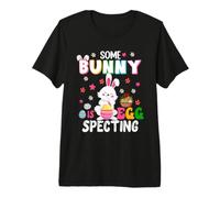 Some Bunny is Expecting Easter Eggs Pregnancy Announcement Premium T-Shirt