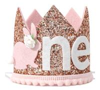 Some Bunny Is One Birthday Decoration - Bunny First/1st Birthday Crown,Bunny 1st Birthday Decoration,Bunny Birthday Crown,Baby Girl Cake Smash Outfit