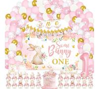 Some Bunny is One Birthday Party Decorations for Men, 110 Pcs Some Bunny is One Party Supplies Balloons Garland Arch Kit for Mens 30th 40th 50th,Backdrop, Cake, Foil Balloon, Hanging Swirls