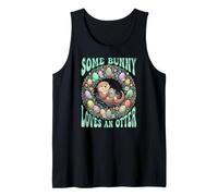 Some Bunny Loves an Otter Easter Floral Groovy Aesthetic Tank Top