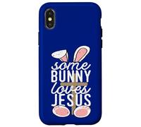 Some Bunny Loves Jesus Christian Easter Bunny with Cross Case for iPhone X/XS