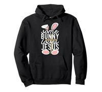Some Bunny Loves Jesus Christian Easter Bunny with Cross Pullover Hoodie