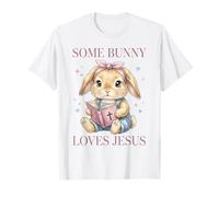 Some Bunny Loves Jesus Christian Faith Rabbit Design T-Shirt