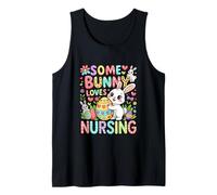 Some Bunny Loves Nursing Cute Easter Bunnies Hunting Eggs Tank Top