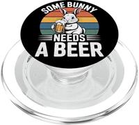 Some Bunny Needs a Beer Funny Easter Rabbit Beer Lover PopSockets PopGrip for MagSafe