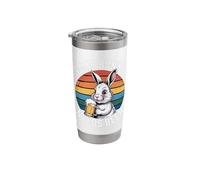 Some Bunny Needs Beer Funny Rabbit Drinking Easter Retro Dad Stainless Steel Insulated Tumbler