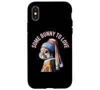 SOME BUNNY TO LOVE Rabbit Girl with a Pearl Earring Funny Case for iPhone X/XS