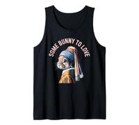 Some Bunny to Love Rabbit Girl with a Pearl Earring Funny Tank Top