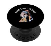 SOME BUNNY TO LOVE Rabbit Headscarf Punny Easter Pet PopSockets Adhesive PopGrip