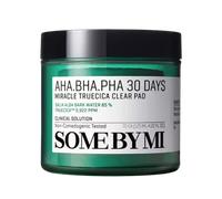 AHA BHA PHA 30 Days Miracle Truecica Clear Pad - 70 Pads, 4.22Oz, 125ml - Mild Exfoliating Low pH Toner Pad for