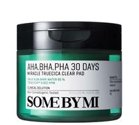 AHA BHA PHA 30 Days Miracle Truecica Clear Pad - 70 Pads, 4.22Oz, 125ml - Mild Exfoliating Low pH Toner Pad for