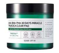 AHA BHA PHA 30 Days Miracle Truecica Clear Pad - 70 Pads, 4.22Oz, 125ml - Mild Exfoliating Low pH Toner Pad for