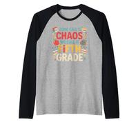 Some Call It Chaos We Call It Fifth Grade Color Crew Raglan Baseball Tee