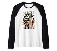 Some Cats are Just Bigger Tiger Big Cat Wildlife Raglan Baseball Tee