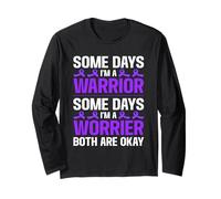 Some Days A Warrior Some Days A Worrier Neuropathy Long Sleeve T-Shirt